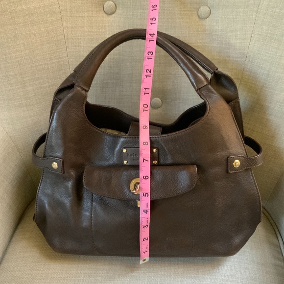 KATE SPADE Structured Brown Leather Handbag - Picture 13 of 15